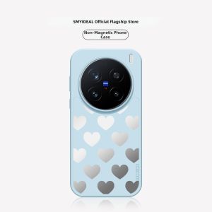 Smyideal | Mirror Blue Heart Magnetic Simple Design Phone Case