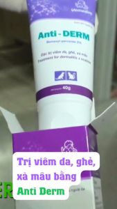Kem bôi Anti-Derm trị viêm da ghẻ xà mâu cho thú cưng 50gr