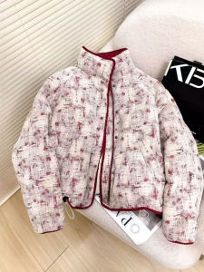 XUECAIQI | Xiaoxiang Style Floral Printed Short Warm Winter Jacket