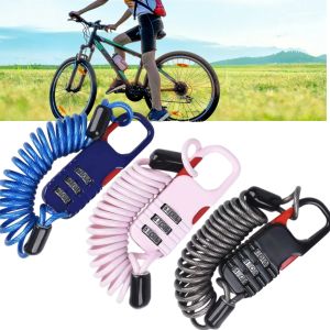 Motorcycle Bicycle Anti Theft Motorcycle Three Digit Password Combination Safety Cable Wire Rope Helmet Lock Bicycle Lock