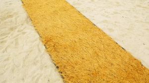 Synthetic Thatch Grass Roof 1mx10m Inch Mexican Yellow Artificial Straw Roll for Tiki Bar Hut