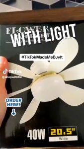 Y·S·S YaSheng Ceiling Fan With Light Remote Control 3 Speed 16.5 Inch Intelligent Timing