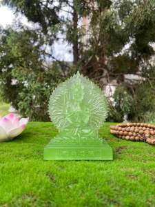 Tượng Bồ Tát Thiên Thủ Thiên Nhãn nghìn mắt nghìn tay lưu ly cao 10cm trang trí ô tô phòng khách bàn làm việc decor.