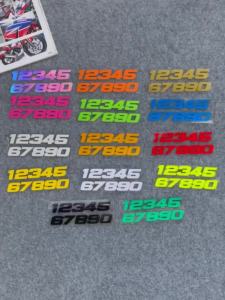 Number 1234567890 Reflective Car Stickers Motorcycle Scooter Moto Decorative Decal Accessories for Kawasaki Z900 Z1000 Z650 ER6N