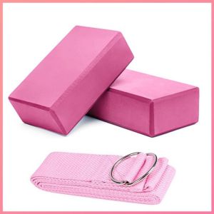 Combo 3 Dụng Cụ Hỗ Trợ Tập Yoga : 2 Gạch in hoa văn Mandala rõ nét sang trọng + 1 Dây Đai Tập Yoga Sợi Cotton