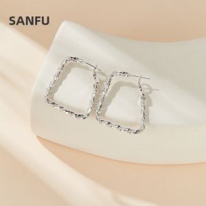SANFU | Bông Tai Hình Vòng Độc Đáo Cổ Điển 1 Cặp