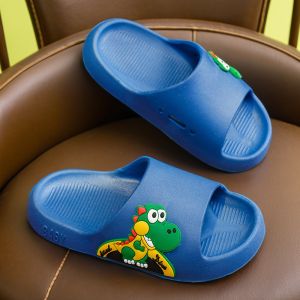 Childrens Home Slippers Summer Anti-Slip Soft Bottom Dinosaur Pattern Boys And Girls Bathing Shoes Comfortable PVC Material