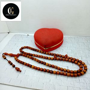 Tasbih kayu Raja Merah Agatis Motif Marjan A63