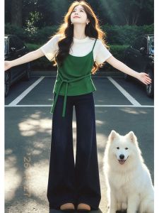 V.C.I | Age-Defying Elegant Fake Two-Piece T-Shirt for Women Summer
