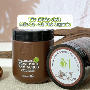 Tẩy Tế Bào Chết Body Cà Phê Organic - Mắc Ca Macaland 235g/500g Dưỡng Ẩm Chăm Da Sáng Mịn