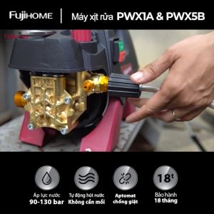 Máy Xịt Rửa Xe cao áp chống giật FUJIHOME máy phun xịt rửa điều chỉnh bơm tăng áp lực nước chống giật tưới c pressure washer
