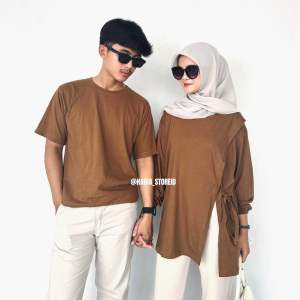 Belva Couple by hagia | sudah sepasang blouse tali samping dan oblong / polo t-shirt