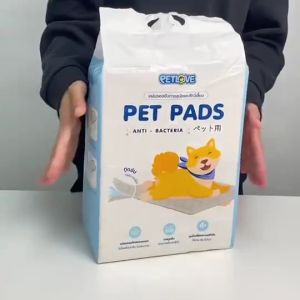PETLOVE แผ่นรองฉี่ แผ่นรองฉี่สุนัข แผ่นรองฉี่แมว ไม่มีกาวแปะ ช่วยฝึกขับถ่าย ซึมซับได้ดี กักเก็บกลิ่น