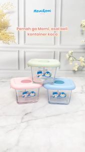 Momi Homi Baby Food Container Glass Tempat Penyimpanan Makanan Bayi Mpasi Food Container Bahan Kaca 170ml Tahan Panas - Lazada