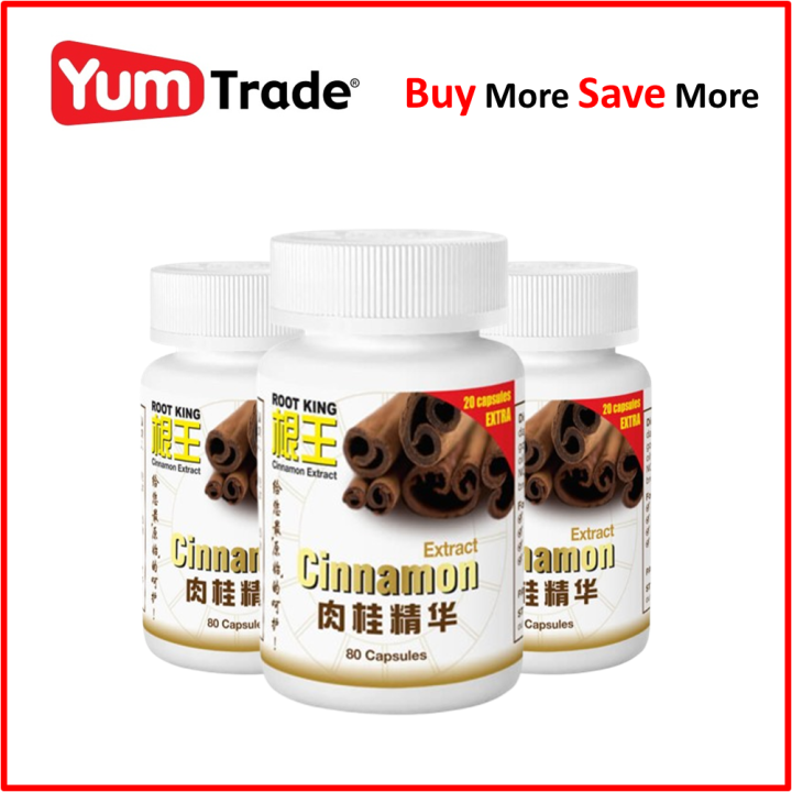 Root King Cinnamon x3 Extract Support Blood Sugar Control Boost ...