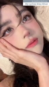 Softlens  My Lychee Warna Silver Grey 14.MM By Pinkin Normal Only