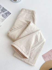 Khaki Cotton Pants Zipper Straight Leg Loose Fit Outerwear Trendy Unique Autumn New Style Elegant Casual Trousers for Women