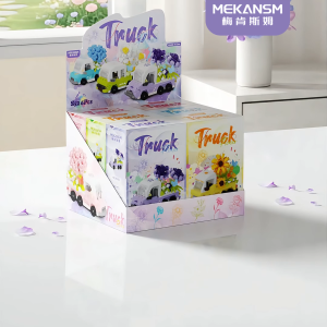 Mini Flower Delivery Truck Building Blocks Creative DIY Bouquet Truck Toy for Children & Adults