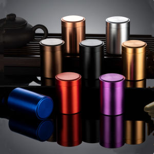 Portable Metal Stash Jar for Herb Tobacco Airtight Smell Proof Waterproof Storage Container Stash Box Smoke Accessories