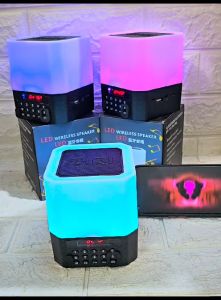 ZIBI ZB600 Speaker Bluetooth Jam Alarm Smart Touch RGB night Light Lamp LED Display ZB-600 Warna Warni