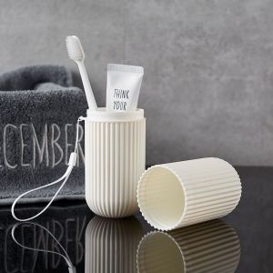 Janesame丨 Portable Toothbrush Holder with Hanging Rope for Travel and Home Use