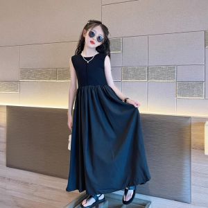 ชุดเดรสเด็กผู้หญิง ฤดูร้อน 2025 ชุดเดรสยาวสายเดี่ยวสำหรับเด็กผู้หญิง ชุดเดรสยาวชายหาด แฟชั่นเด็กผู้หญิง ชุดเดรสเด็กผู้หญิง