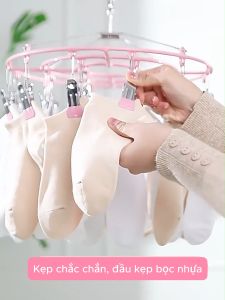 Móc Chùm Treo Quần Áo Trẻ Nhỏ Đồ Lót Treo Tất Chống Gió Chống Trượt Nikita 20 Kẹp