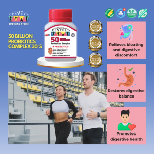 21st Century 50 Billion Probiotics Complex + Prebiotics 30s (Contains Dairy)
