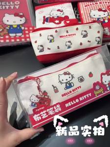 joytop | Sanrio Hello Kitty Canvas Văn Phòng Phẩm Túi Kawaii Đa Năng Đựng Bút Chì Để Bàn Chăm Sóc Da Túi Bảo Quản Cho Bạn Bè Quà Tặng
