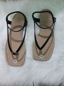 Sandal nữ mũi vuông 2 quai xỏ ngón được may viền đẹp mắt dép đi học đi chơi đều đẹp