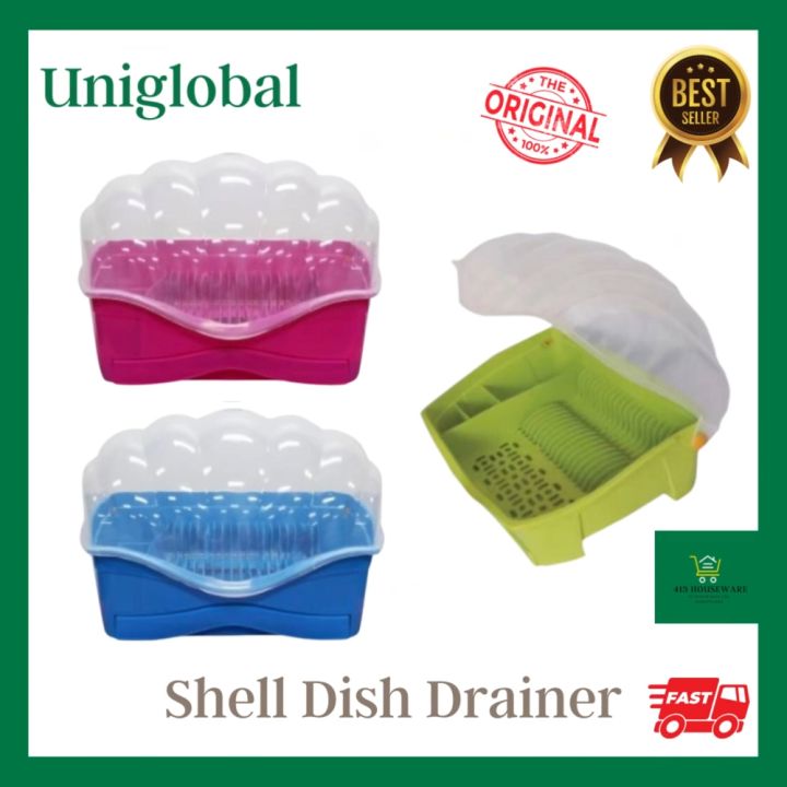 Shell Dish Drainer BIG Pingganan Tauban ng Plato Tuluan ng Plato Pinggan - Uniglobal #8808