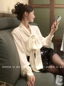 ZHILU | Elegant Butterfly Bow Shirt
