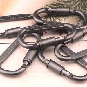 Camping Azit 8cm Locking Carabiner 8pcs + storage pouch set Duralumin Metal Gray for Keychain Camping Fishing Outdoor carabiner heavy duty carabiner aesthetic carabiner tactical carabiner hook