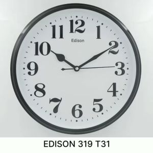 Jam Dinding Edison Sweep ES EQ 319 T31 Timbul Diameter 310mm 31cm
