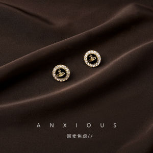 Unique round Shape Glaze Drip Earrings Elegant Small Fragrance Style Super Beautiful And Stylish Ear Jewelry Planet Earth