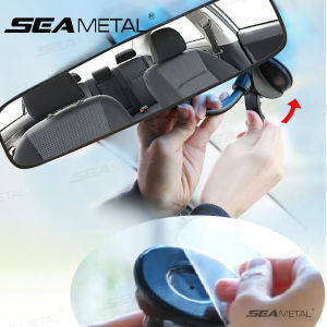 SEAMETAL Wide-Angle Car Rear View Mirror Suction Cup Hose Auto Interior Rearview Mirror 360° Rotatable Universal Car Rear Mirror