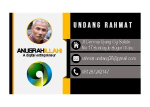 Kartu Nama Dalam Format PPTX Plus Ukuran 5.3cm x 85cm Model Potrait