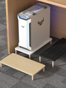 ตู้เก็บของสำหรับคอมพิวเตอร์แบบเดี่ยว พื้นฐานสำหรับคอมพิวเตอร์โต๊ะเดี่ยว ขนาดใหญ่ ชั้นวางของใต้โต๊ะ แผ่นรอง ฐานเพิ่มความสูง