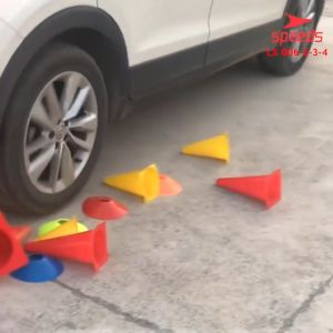 006-3 SPEEDS Cones cone kerucut/kun full 38 cm isi 5 Rapat untuk latihan bola/sepatu roda