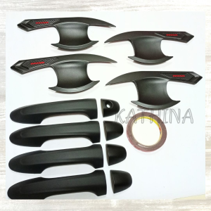 Paket Outer Handle Cover Pintu Mobil Innova Reborn 2016 Hitam Doff