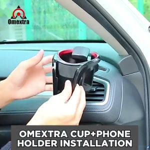 Car Phone Holder Car Cup Holder 2-in-1 Tempat Botol Mobil Cup Holder