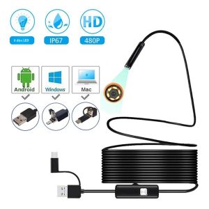 Camera Nội Soi HD 55mm/7mm Chống Nước Micro IP67 Dành Cho Điện Thoại Thông Minh Android Xe Di Động Kiểm Tra Công Nghiệp USB Loại C
