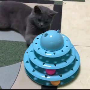 Cat Interactive Toys Cats Four-tier Turntable Pet Intellectual Track Tower Funny Cat Toy