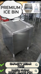 SUS304 ICE BIN WITH STAND PREMIUM/厚款耐重储冰槽冰箱冰桶 BIN SIMPAN AIS BATU/HEAVY DUTY ICE BOX/AIS TONG/AIS BIN/INDUSTRIAL KITCHEN