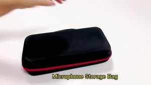 Terlaris Kotak Penyimpanan Mikrofon Genggam Keras Tahan Air untuk Kotak Mikrofon Hitam Tas Penyimpanan untuk Kotak Pembawa Perjalanan Keren