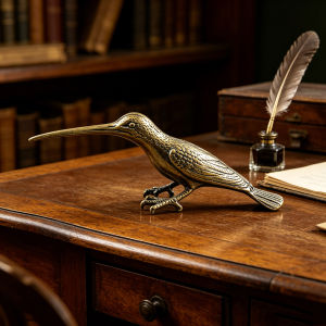 Vintage Brass Hummingbird Statue Antique Craftsmanship Home Decor Accent Perfect Gift for Holidays & Seasons