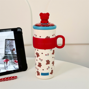 Cốc Nước Cách Nhiệt Dung Tích Lớn 630ml Cho Nữ Cốc Đựng Trà Tách Biệt Cốc Hút Cốc Đựng Nước Thẳng Cốc Đi Làm Cốc Đựng Nước