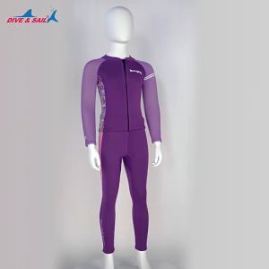 ชุดว่ายน้ำเด็กหญิง เก็บอุณหภูมิเด็ก 2 ชิ้น(แยกเสื้อ แยกกางเกง) หนา2.5MM GL-T ม่วงกรม 2 ชิ้น