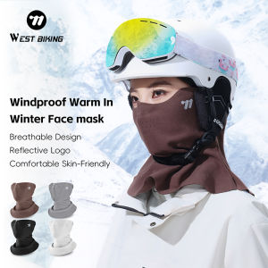 WEST BIKING Warm Cycling Scarf Widen Hem Sports Mask Windproof Breathable Elasticity Bicycle Scarf Neck Protection Moldable Nose Bridge Cycling Commuting Facial Mask
