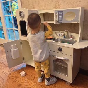 Teamson Kids | Bộ Bếp Chơi Cho Bé Gỗ Có Âm Thanh và Đèn